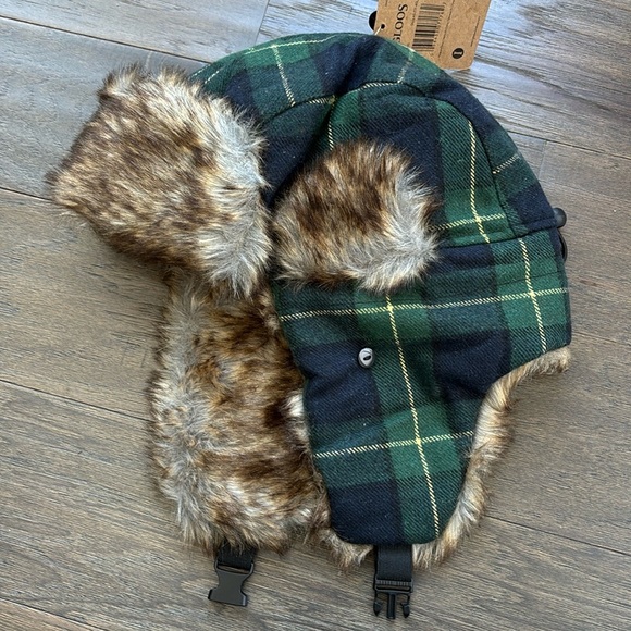 Igloos Trapper earflap hat,wool,quilt lined, faux fur,adjustable,winter warmth - Picture 1 of 12